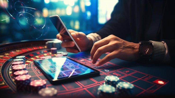 Tangan awal pemain dengan tujuh batu domino Tampilan tangan pemain dengan tujuh batu domino di awal permainan